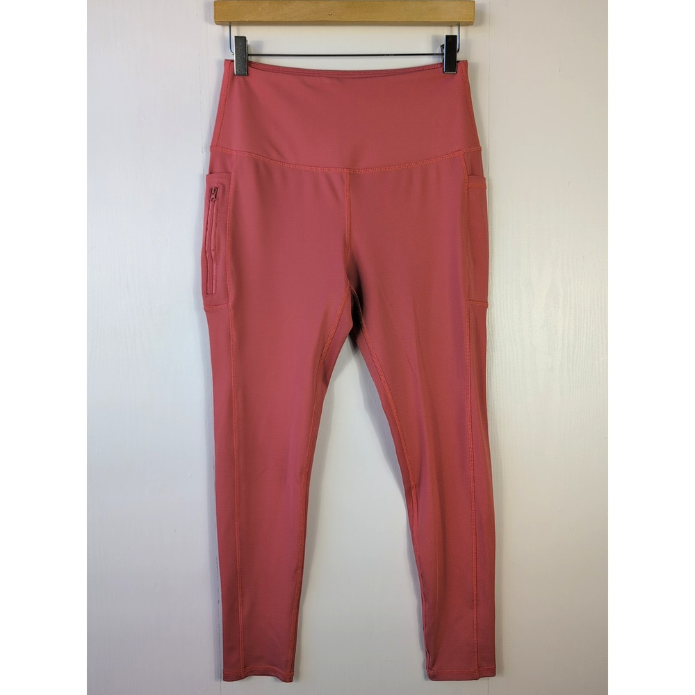 Legend Activewear Leggings Womens L Peach High Rise Stretch Yoga Workout Pants